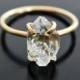 Herkimer Diamond Engagement Ring - Quartz Crystal Ring - Gold Fill Ring - Filled Gold - Raw Quartz Ring - Raw Crystal Ring - Rough Stone