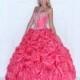 Chic Taffeta Sweetheart Neckline Floor-length Ball Gown Quinceanera Dress - overpinks.com