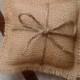 5" x 5" Mini Natural Burlap Ring Bearer Pillow With Jute Twine- Rustic/Country/Shabby Chic/Folk/Wedding-Miniature-Small Ring Bearer Pillow
