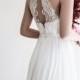 Chiffon wedding gown/Simple wedding dress/Boho wedding dress/Beach wedding dress