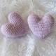 Amigurumi Crochet Vervain Heart (Set of 2) - Cake topper - Wedding table decor - Birthday party decoration