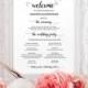 Wedding programs instant download - Welcome wedding program sign printable - Wedding programs - Wedding program template download #WDH0027