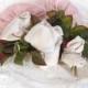 Antique Ivory Rayon Silk Ribbon Rosette Sew On for Bridal Headpiece, Graduation, Hats, Fashion