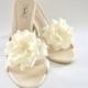 Ivory Shoe clips - Perfect for Bridesmaids shoes / Bridal shoes / Prom shoes - Custom made Shoe Clips with over 50 colors to choose from