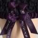 Eggplant Purple and Black Lace Wedding Garter Set, Bridal Garter, Prom Garter, Lace Garter, Keepsake Garter, Garter, Bridal Gift
