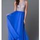 Long Sleeveless Beaded Sheer Illusion Prom Dress by Dave and Johnny - Discount Evening Dresses 