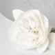 Wedding flower hair clip - bridal flower hair clip - rose hair clip - rose headpiece - english rose - David Austin rose - wedding hair clip