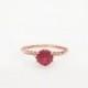 Vintage 1.50 ct Red Ruby 14K Rose Gold,Wedding Ring, Engagement Ring, Estate Anniversary Gift ,Gold,Birthday Ring Ruby