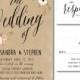 Wedding Invitation Printable Template -  DIY Printable PDF  - Wedding Invitation Print Your Own- Kraft