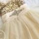 Flower Girl Dress, Ivory Flower Girl Dress, Gold sequin Dress, Ivory lace dress, ivory tulle dress, junior bridesmaids, Floor Length Dresses