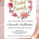 Printable Bridal Shower Brunch Invitation - Floral Shower Invitation - Boho Wedding Invitation - PDF Instant Download WDH0081