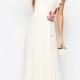 ASOS WEDDING Corsage Wrap Maxi Dress