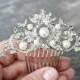 Pearl Bridal Hair Comb, Bridal Pearl Crystal Hair Comb,Swarovski Crystal Pearl Wedding Hair Comb,Diamante Comb, Bridal Victorian Comb