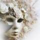Rococo Bridal Headpiece, Haute Couture Wedding Accessories, Lace Masquerade Mask, Flower Venetian Mask