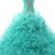 Sweetheart Mint Green Organza Puffy Sweet 16 Ball Gowns 15 Years Quinceanera Dresses Princess Prom Dresses 2016