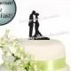 Silhouette Romantic Couple Wedding Cake Topper # 525