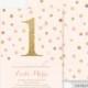 Girl First Birthday Invitations - Printed, Pink Gold Little Baby Glitter Blush Confetti Coral Brunch 2nd 3rd 4th 5th 6th Any Age - #078