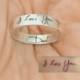 Handwriting Ring, Christmas Gift, Custom Handwriting Ring, Rose Gold Handwritten Ring, Custom Signature Jewelry