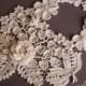 Lace Collar Crocheted Necklace Wedding Bib Flowers Irish Lace Knitted Jewelry Accessories Dresses Ecru