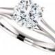 1ct Forever Brilliant Moissanite 14K White Gold Diamond Engagement Ring - ST233158R-999