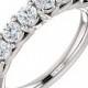 9 stones ~ 0.90 ct  luxury   Forever One Moissanite  Solid  14k white gold Half eternity wedding Band Ring ST233725