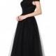 A-line Tulle Ruched Bodice Off The Shoulder Evening Dress Prom Gown