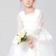 Elaborate Tulle & Lace Princess Natural Waist Flower Girl Dress With Buttons - Compelling Wedding Dresses
