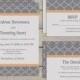 Peach and Gray Printable Wedding Invitation Suite – The Regal Collection - Choice of Colors - Full Set with RSVP