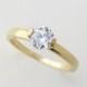 FB Moissanite Engagement Ring, Classic Engagement Ring, Forever Brilliant Moissanite Engagement Ring In 14k, 18k gold, Solitaire Ring.