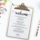 Wedding Itinerary - Wedding Printable - Wedding Favor - Welcome Letter -Wedding welcome bag note - Downloadable wedding programs 