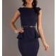 Cap Sleeve Peplum Dress by XOXO - Brand Prom Dresses