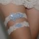 blue bridal garter set, wedding garter, bride garter set, lace garter, something blue garter set