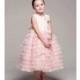 Peach Satin Bodice Layered Tulle Dress Style: D944 - Charming Wedding Party Dresses