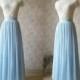 Something Blue Dusty Blue Bridesmaid Skirt Elastic Long Maxi Bridesmaid Skirt Custom Summer Long Tulle Skirt. Blue Wedding Party  (WT23)