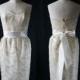Wedding dress, French lace of Calais, Single model, Vintage 1980's