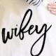 Tote Bag "Wifey" Wedding Gift for Bride or Bridal Shower, Gift Bag for Newlywed or Wife - Wedding or Anniversary Gift  (Item - BWF300)