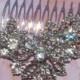 Sparkly Bridal RHINESTONE Hair Comb / Charlotte SALE - Bridal Crystal Vintage Style Flower Hair Comb bridesmaid flower pin comb