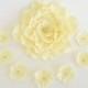 15 Sugar Edible Flowers for Cakes, Yellow Wedding Cream Decor, Fondant Flowers Gumpaste, Cake Topper Edible, 50 Anniversary Party Engagement