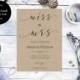 Bridal Shower Invitation - Miss to Mrs bridal shower invitation - Simple Script Bridal Shower Invitation - Printable Wedding 