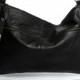 Black leather messenger bag - soft leather purse SALE Crossbody leather purse - shoulder leather bag - slouchy leather bag - judtlv bags