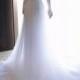 White wedding dress,dress Long sleeves,lace wedding dress,wedding gown,Ivory wedding dress,Chiffon wedding dress ,Trail Wedding dress