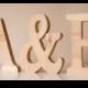 Large Wooden Letters - Personalised Word Letter Name Wedding Sign Mr & Mrs - Oak Wood - Anniversary, Valentine's, Wedding gift