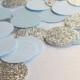Party Confetti, Silver Glitter, Baby Blue, Table Scatter, Winter Wedding Decoration, Bridal Shower Supply, Boys Birthday Party, 150 Pieces