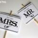 Printable Wedding Photo Prop - Mr. Mrs. - Printable Wedding Sign - Instant Download - PDF - DIY - AA2