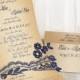 Elegant Lace seal and send wedding invitation card - Cheap wedding invitation {Bellevue design}