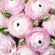 Peachy ranunculus bouquet, sweet pink ranunculus bouquet, wedding bouquet. Clay bouquet