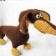 Sales Crochet dachshund Amigurumi Dachshund stuffed animal dog puppy weiner dog toy for kids stuffed pet crochet dog plush dachshund Wien...