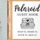 Polaroid guest book - snap it, shake it, stick it, sign it - wedding guest book - 8x10 - 5x7