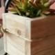 Redwood Succulent Planter Box Flower Box Garden Box Home Decor Wood Accent Centerpiece 4" x 4"