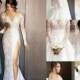 2017 New Full Lace Split Wedding Dresses With Detachable Satin Skirt , PD0223
